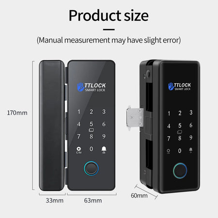 K190SJ-TTO TTLOCK APP Glass Door Lock &ndash; Biometric Access