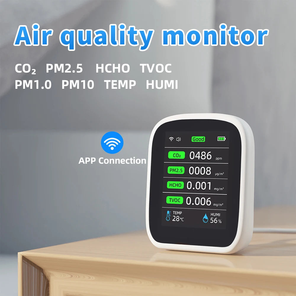 Portable WIFI Air Quality Tester &ndash; App Control PM2-5 CO2