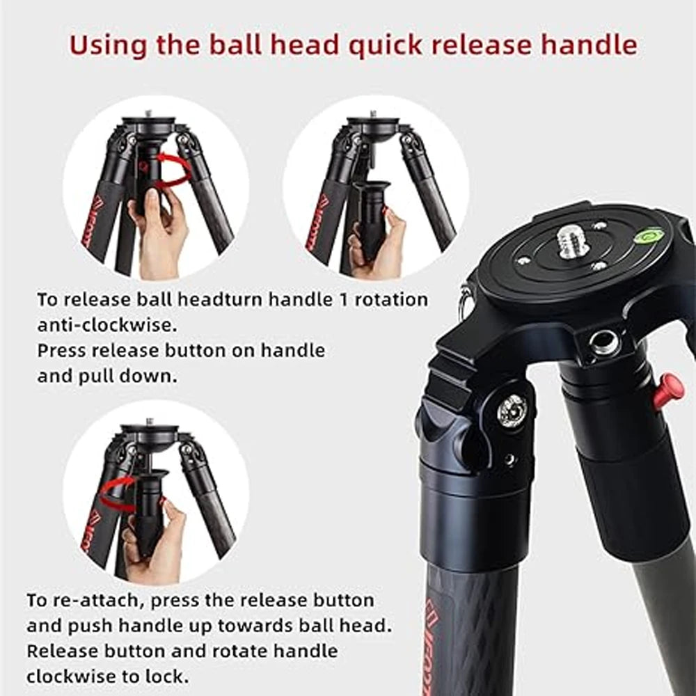 IFOOTAGE Gazelle TC9 Carbon Camera Tripod &ndash; 65 Inch Reach