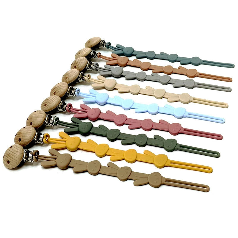 Silicone Pacifier Chain &ndash; Anti-Drop Design for Babies Colorful 9pcs