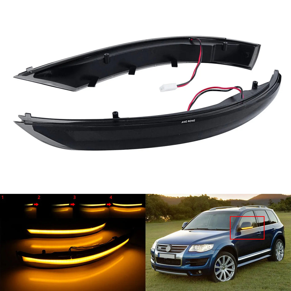 VW Touareg 7L Wing Mirror Indicator Lights With Dynamic LED Turn Signals