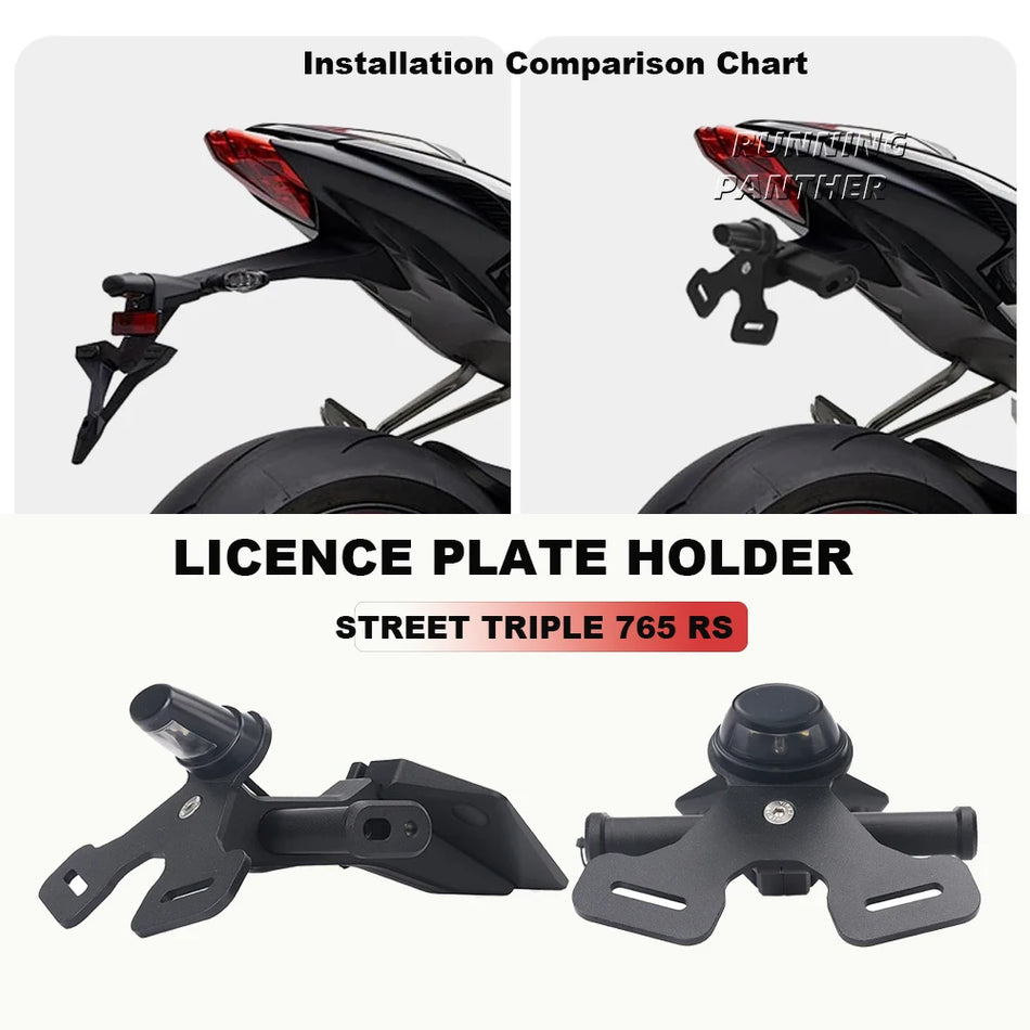 Aizmugurējā īsā astes numura zīmes turētāja rāmis Street Triple 675 Daytona