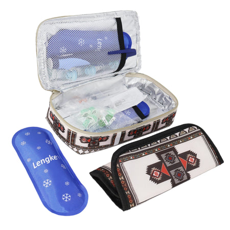 Large Portable Insulin Cooler Travel Bag &ndash; Boho Print