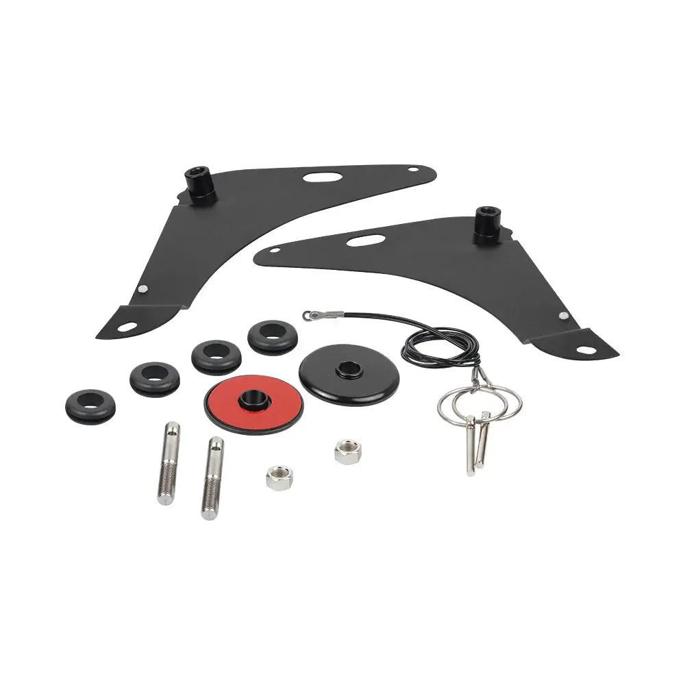 For Dodge Challenger 2008 2009 2010 2012 2013 2014 2015 2016 Black 82214260AC 82214260AB Hood Pins Kit by InterCyprus Trading Ltd