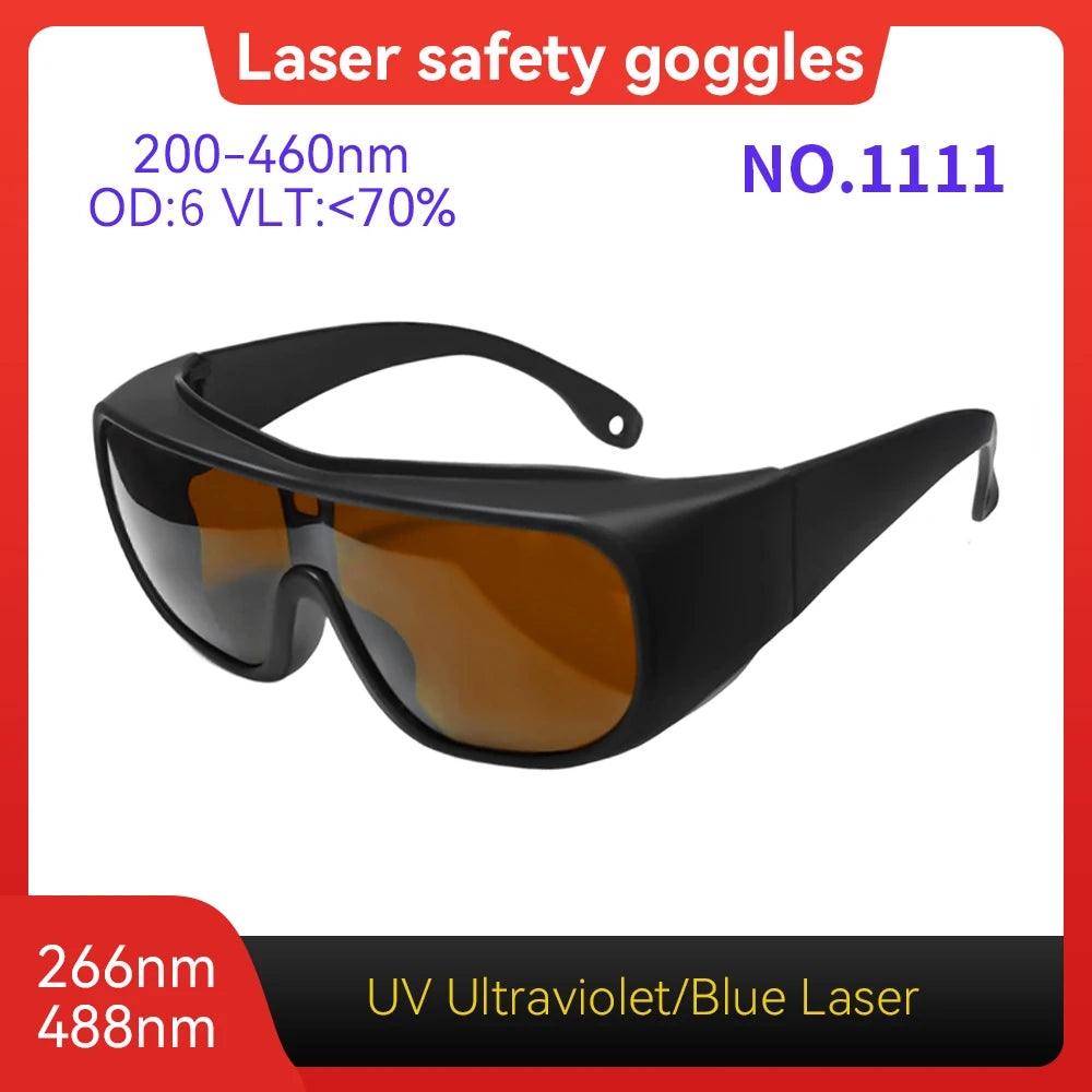 Laser Protection Glasses 10600nm OD6 UV400 - Wide Spectrum Model 1111 OD6