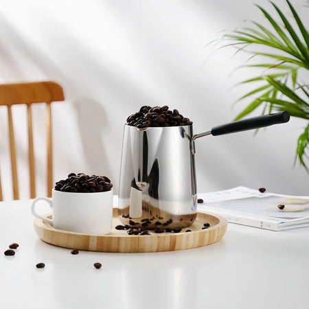 WUWANLI Coffee Milk Frothing Pitcher &ndash; Double-Sided Scale for Perfect Latte Art