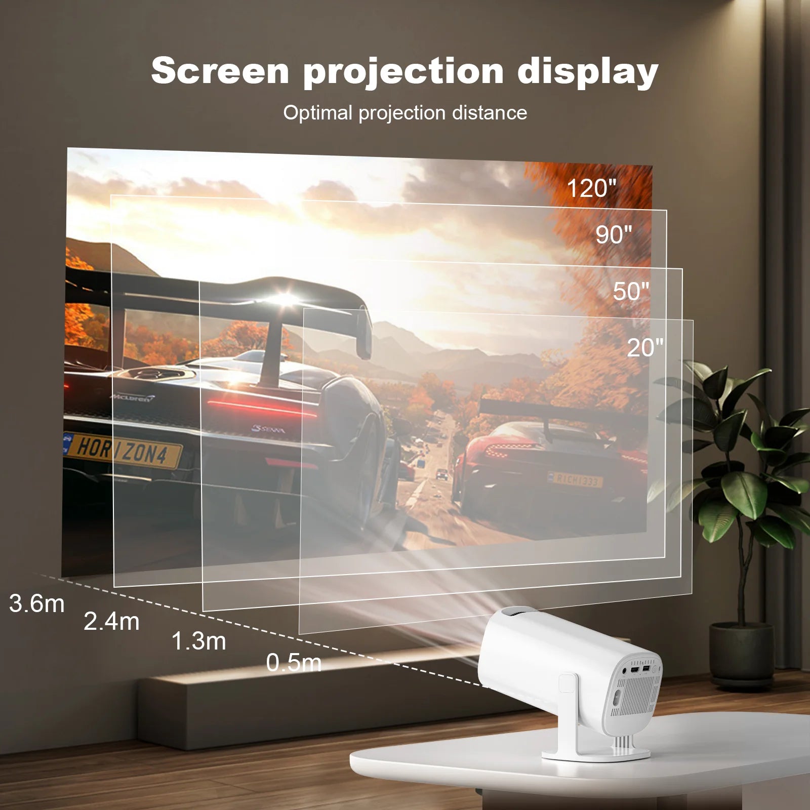 P30 Android 11 Projector &ndash; 4K 1080P WiFi BT5.0 Portable