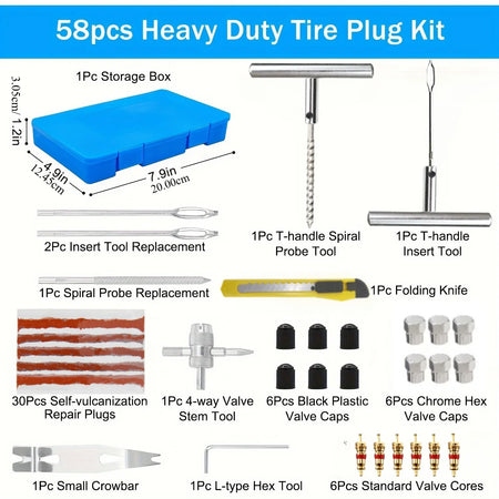 New Car Tire Repair Tool Kit &ndash; Quick Puncture Fix For Cars