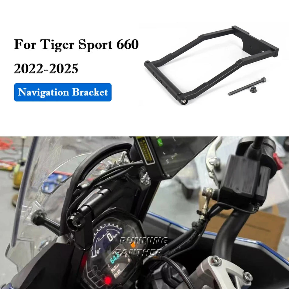 Suporte de Navegação para Telefone de Motocicleta para Tiger Sport 660 2022-2025 em Alumínio CNC