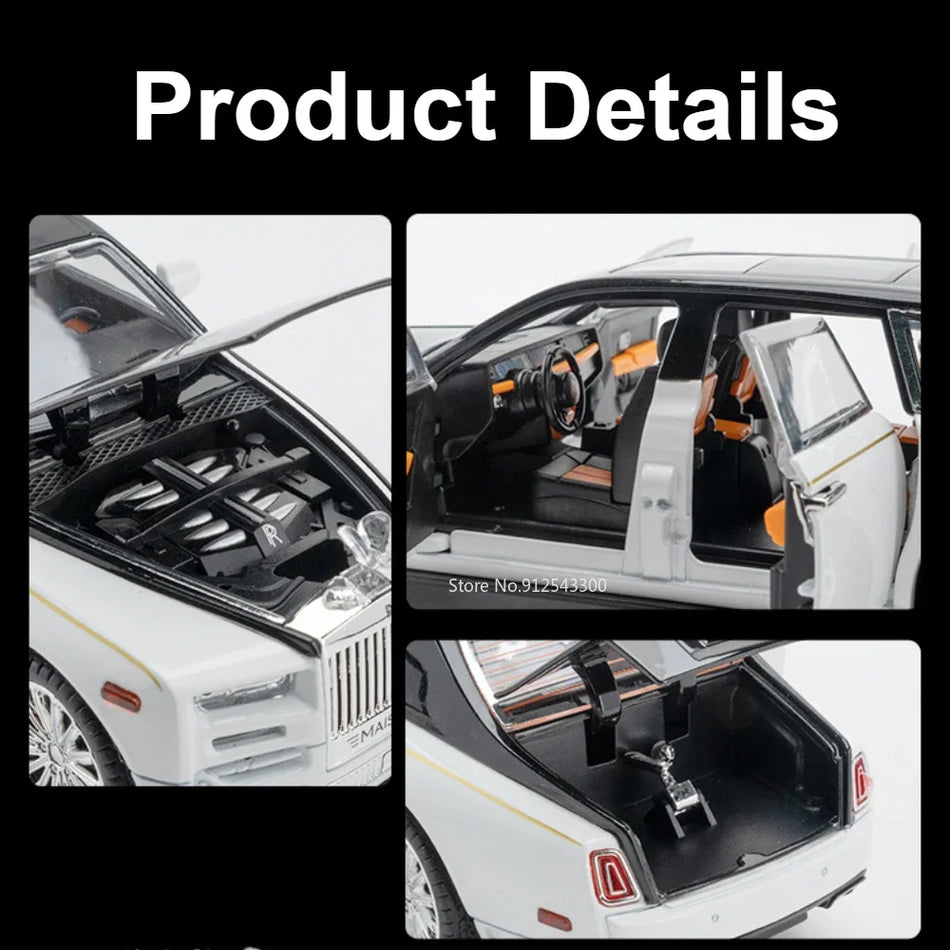Model avtomobila iz zlitine s svetlobo in zvokom za Rolls-Royce Phantom