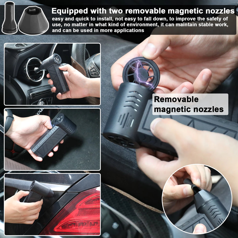 ZY7400 Pro Turbofan Jet Blæser 130000RPM 4 Hastigheder Vasker Blæser