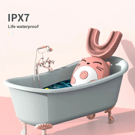 Kids Sonic U Shaped 360 Ultrasonic Toothbrush Waterproof