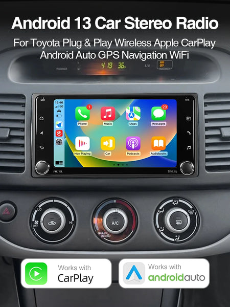 Toyota 7 Inch Universal Car Radio &ndash; Wireless CarPlay