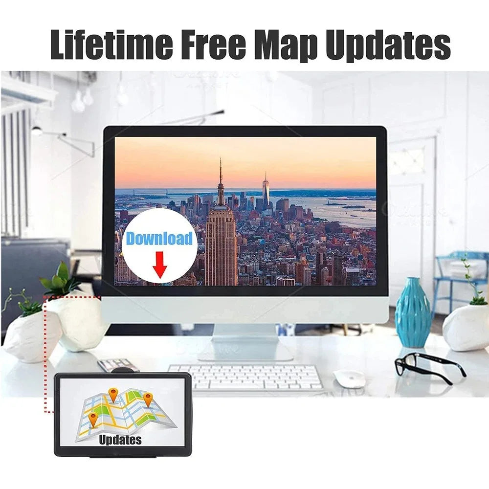 2024 New Europe Car GPS Navigation &ndash; 7 Inch Touch Screen with Sunshade