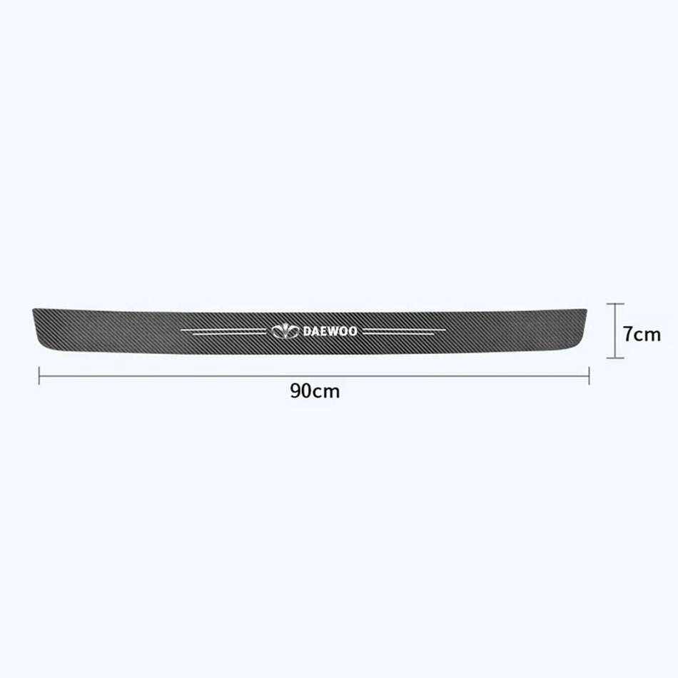 Carbon Fiber Trunk Protective Plate Sticker For Daewoo Cars