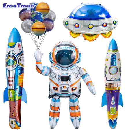53inch 4D Inflatable Astronaut Foil Balloon - Outer Space Party Decoration