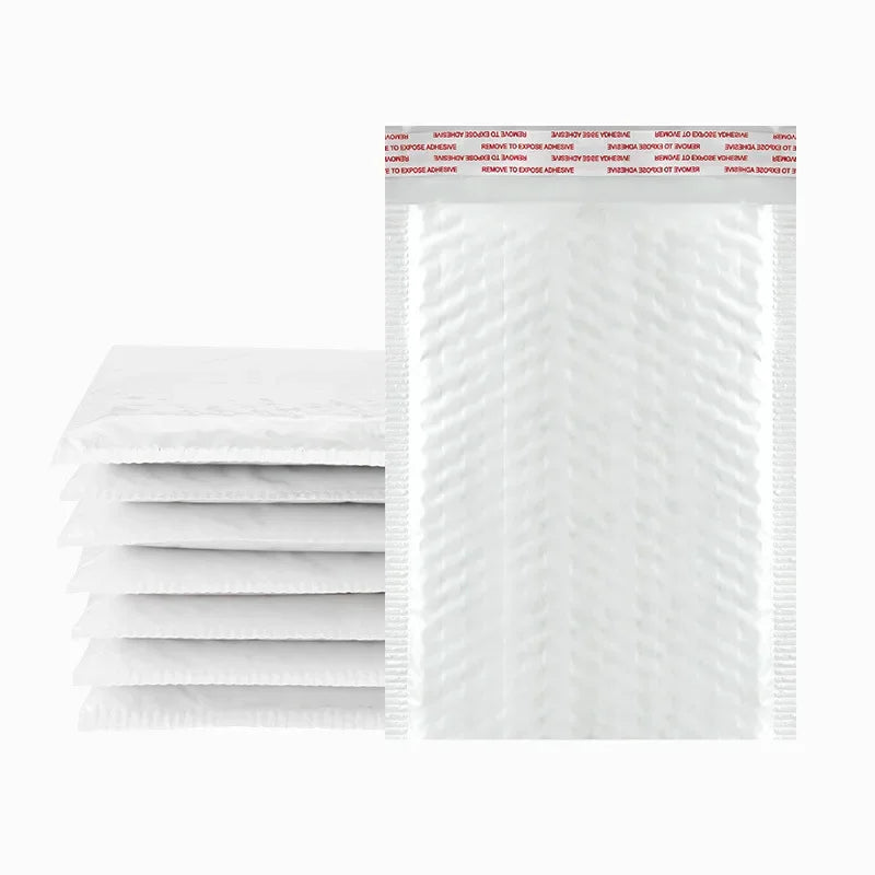 50 Self-Sealing White Padded Bubble Mailers - Tear-Resistant &amp; Waterproof