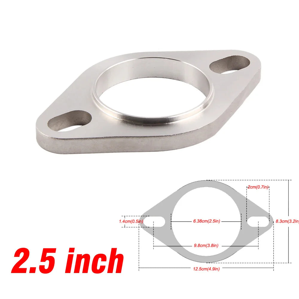 304 Stainless Exhaust Pipe Flange Connector Joint 2 Bolt 52mm 64mm 77mm by InterCyprus Trading Ltd