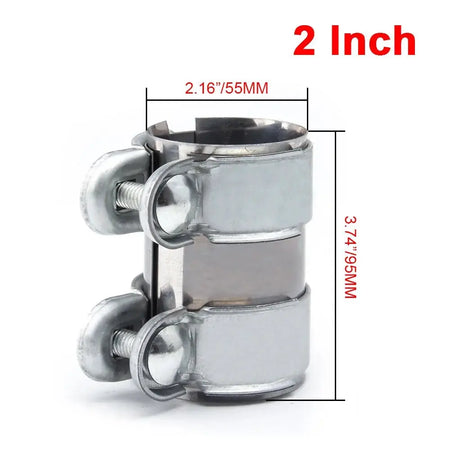 2inch/2.5inch Exhaust Clamp, Lap Joint+Bolts Band Flanges Clamp for Secure Sealing, for Mufflers Downpipes Catback Systems by InterCyprus Trading Ltd