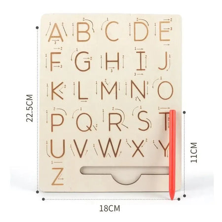 Wooden Alphabet Board For Kids - Handwriting Practice