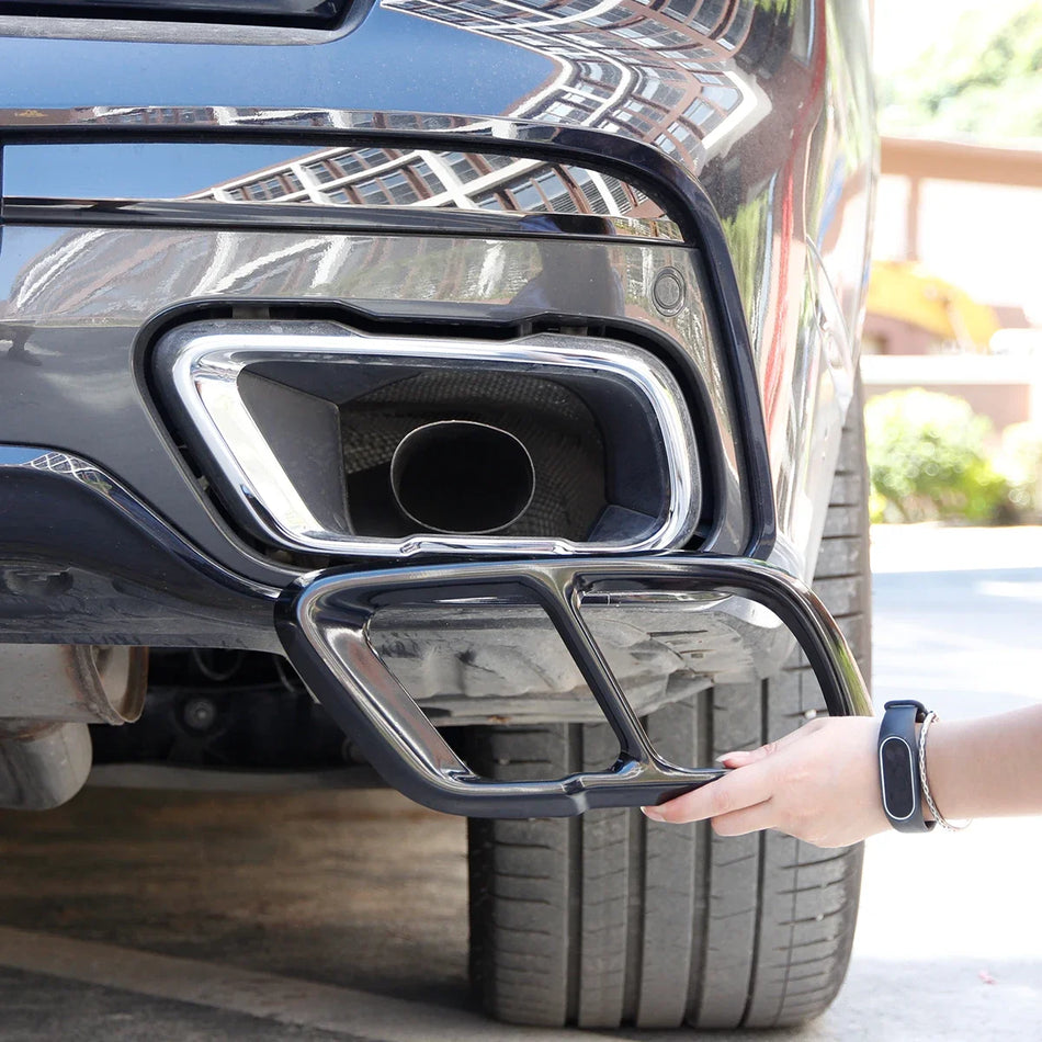 Copertura terminale di scarico nera in acciaio inox per BMW X5 X7 G05 G07