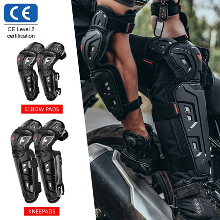 CSHWISDOW Shockproof Adjustable Knee Pads for Motorcycle Racing
