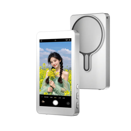 Magnetic Vlog Self Timer Screen - Rear Camera Selfies White