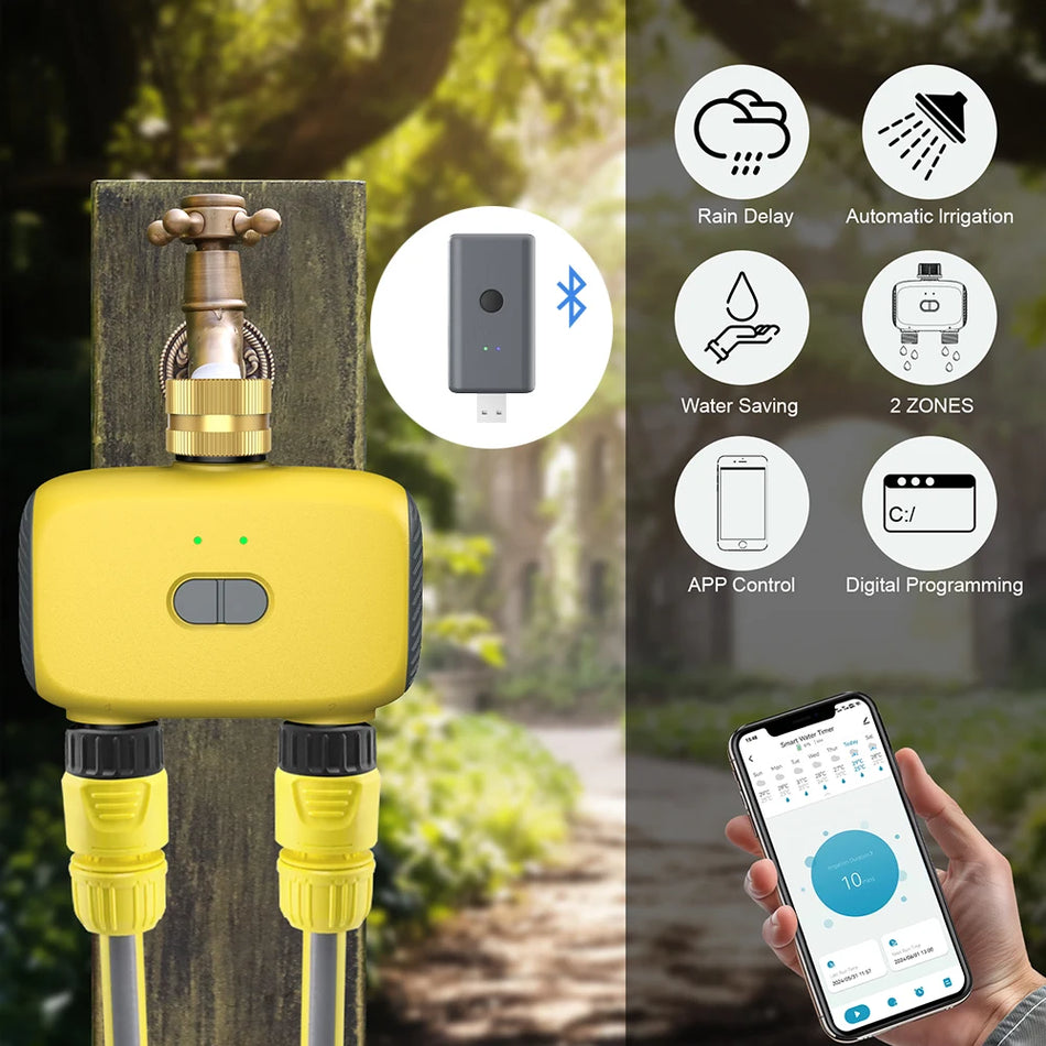 Tuya WiFi Water Timer &ndash; Smart Dual Outlet Irrigation Control
