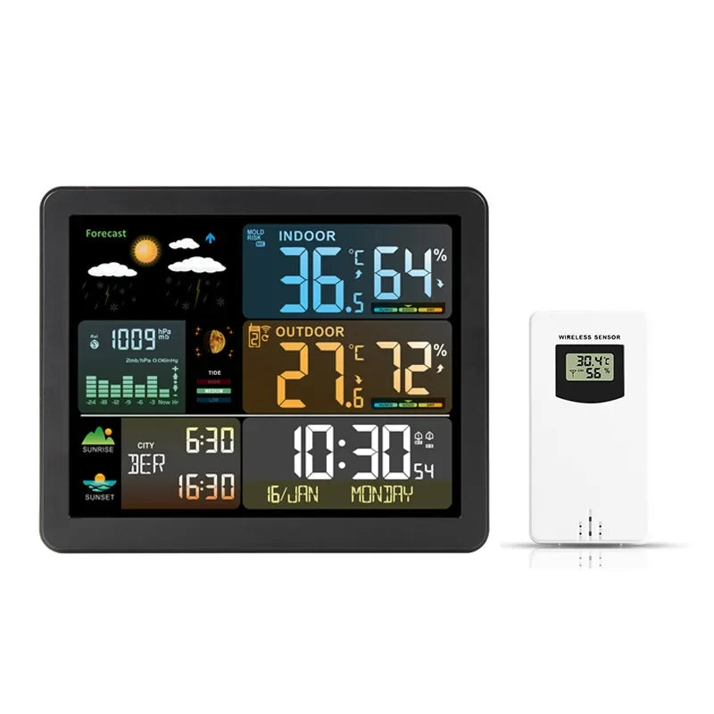 Digital Weather Station Clock &ndash; Wireless Temp Humidity A2
