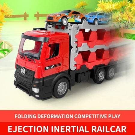 Transporter Folding Track Truck &ndash; Diecast Alloy Mini Car