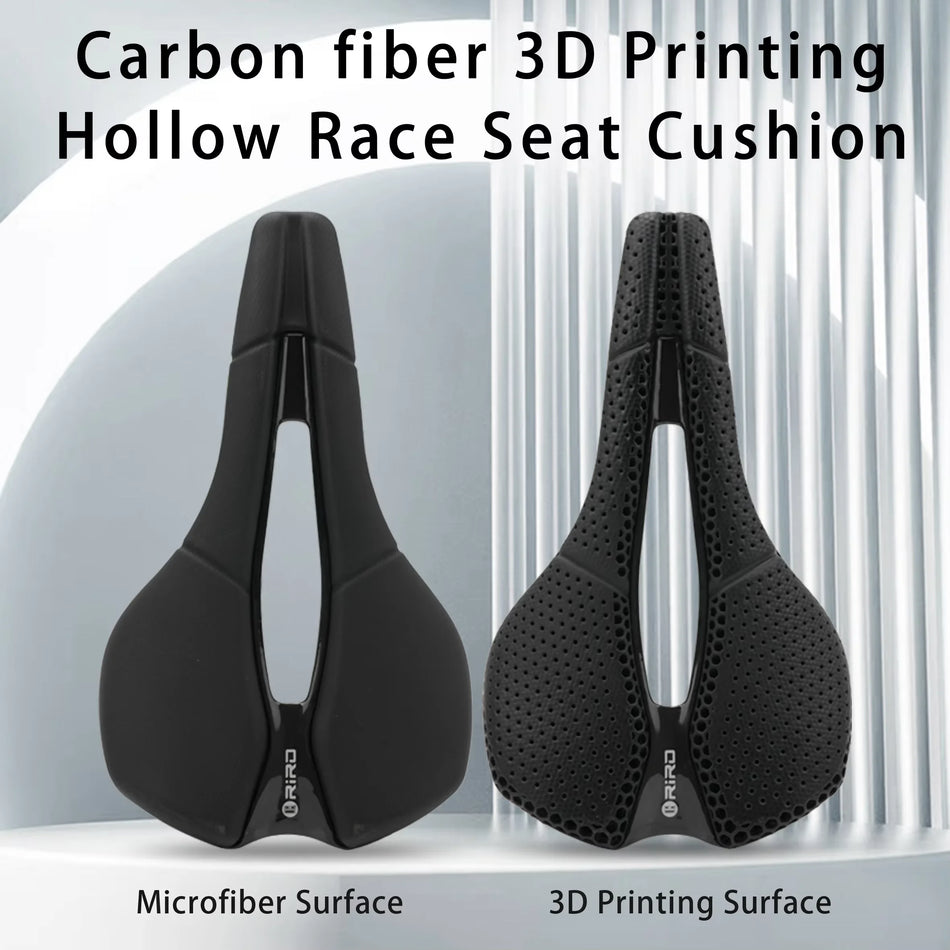 Șa pentru bicicletă de șosea RIRO, din carbon, cu absorbție a șocurilor, pernă moale 3D