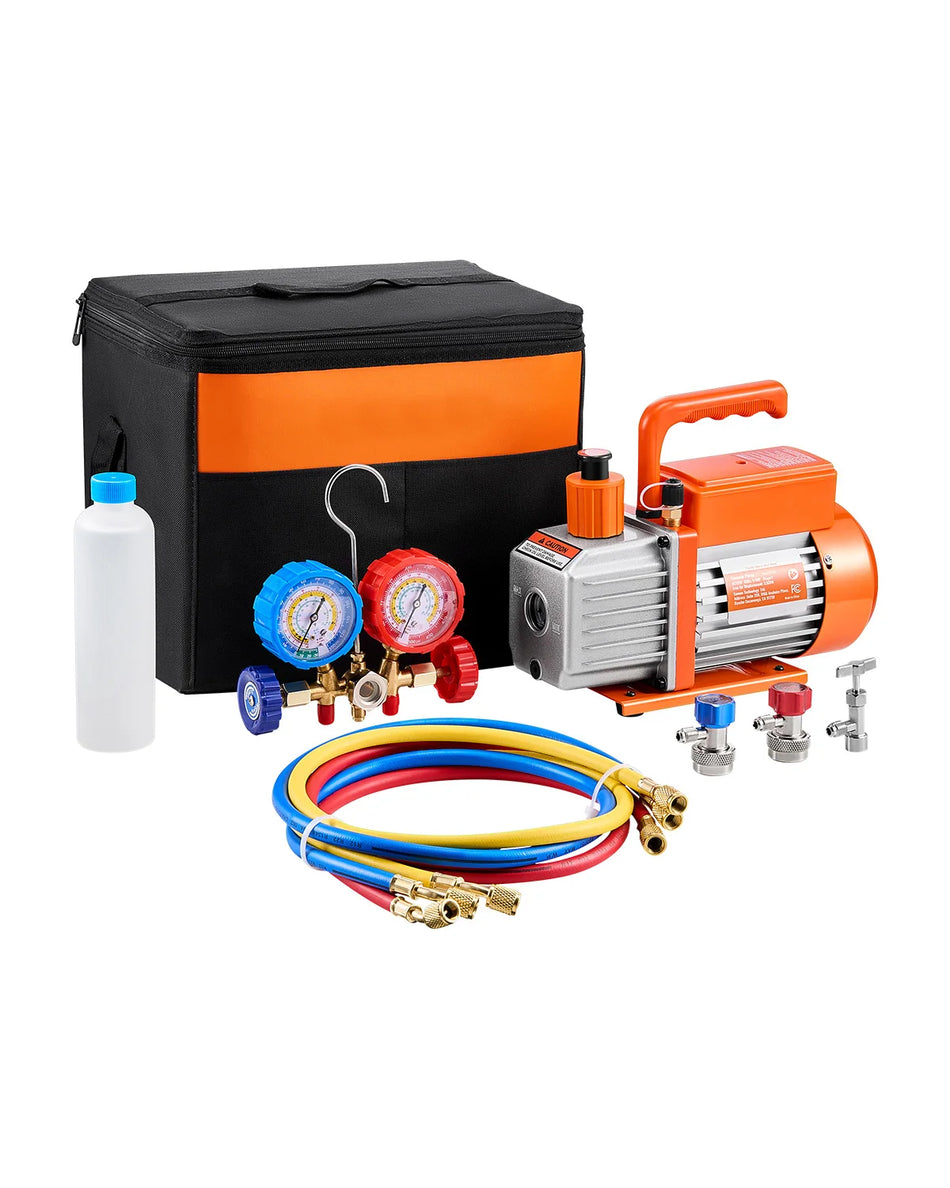 Set di Pompa per Vuoto e Manometro 3.5 a 4.5 CFM HVAC R134a