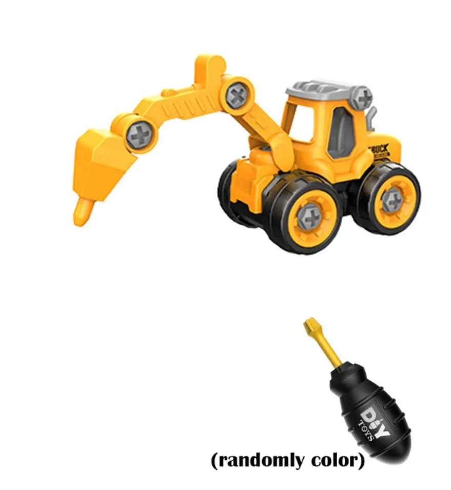 Nut Disassembly Engineering Toy: Montessori Excavator Bulldozer Drilling Machine A