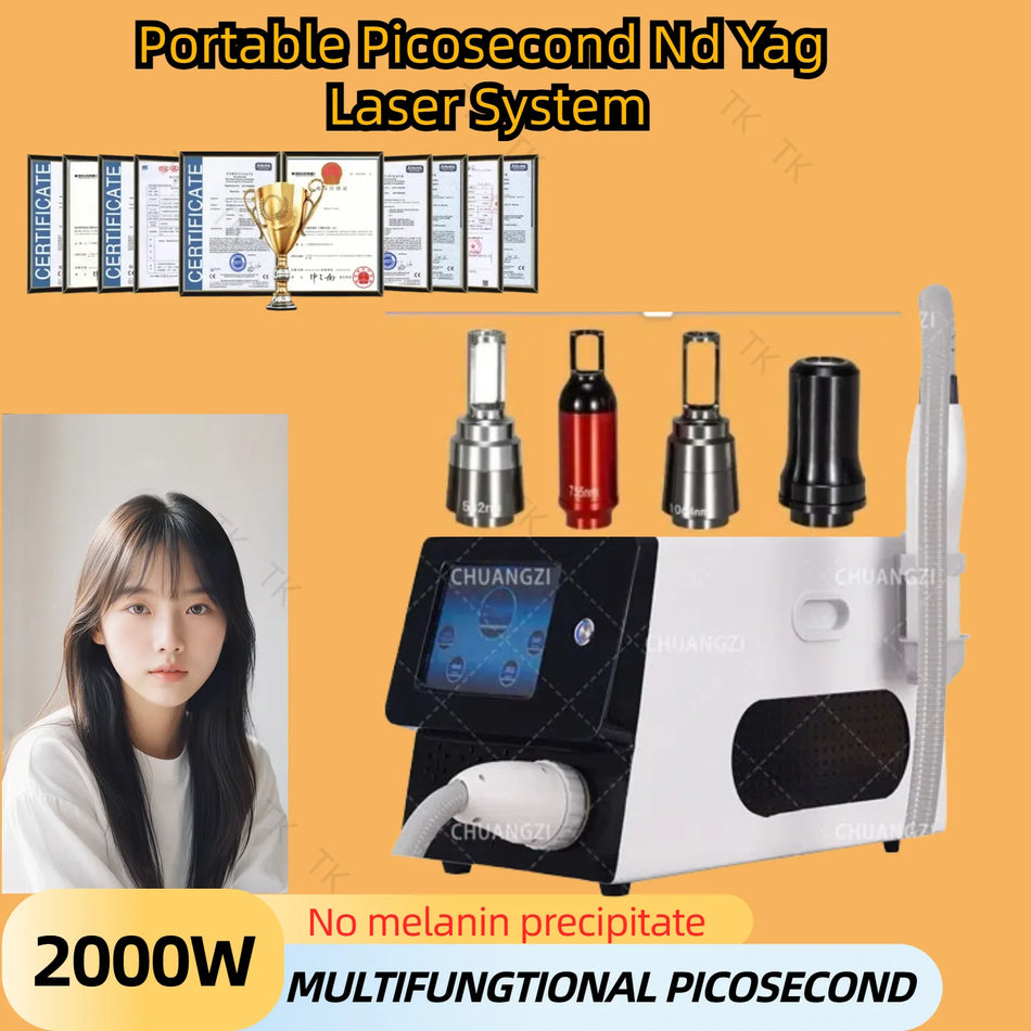 Q Switched Pico Laser Tatoveringsfjernelse 755 1064 532 1320