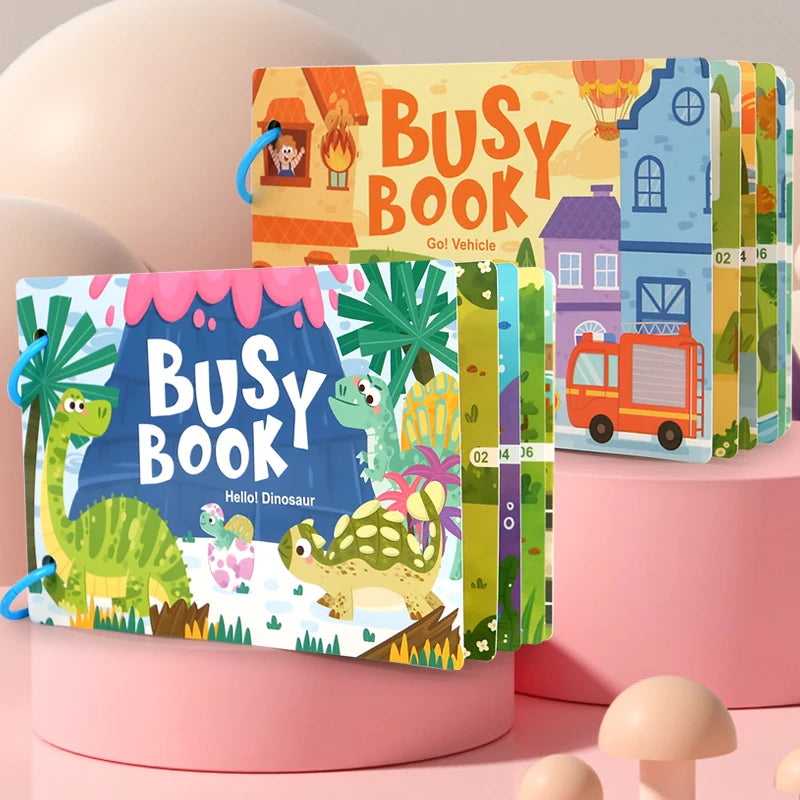 Montessori Baby Busy Book - Early Learning Toy for Babies
