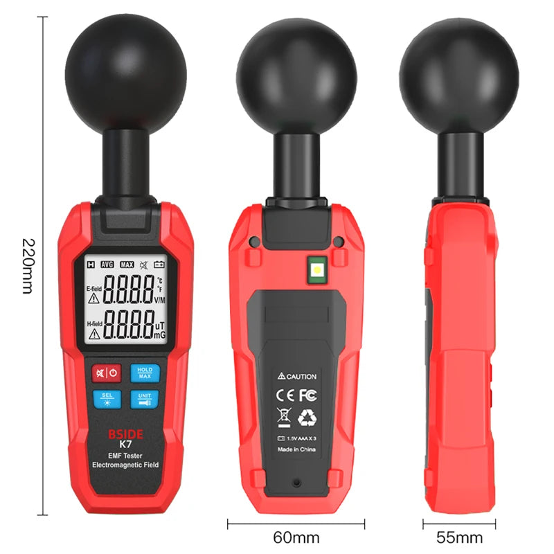 BSIDE EMF Meter &ndash; High-Precision Electromagnetic Radiation Detection