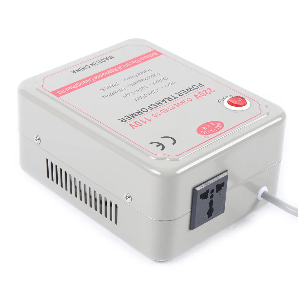 Conversor de Tensão em Alumínio 220-250V para 110-120V 2000VA