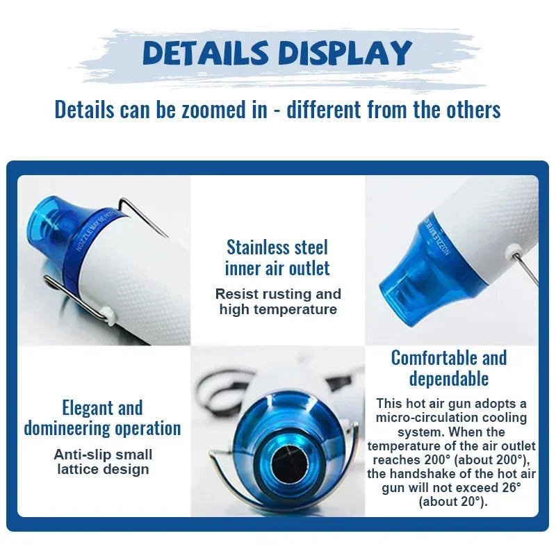 Hot Air Gun 220V - Soldering Temperature Up To 200C