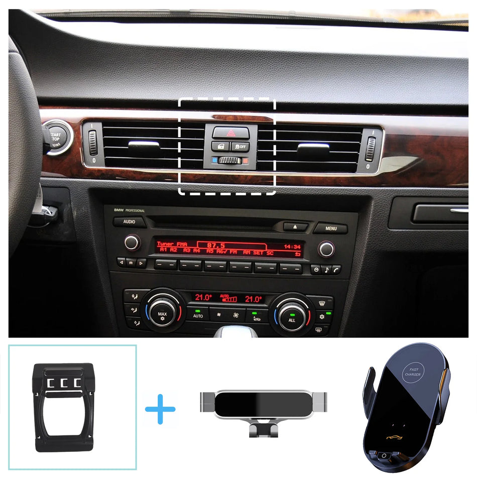 BMW E90 3-serie Telefonhållare Trådlös Laddare Gravitation Ställ