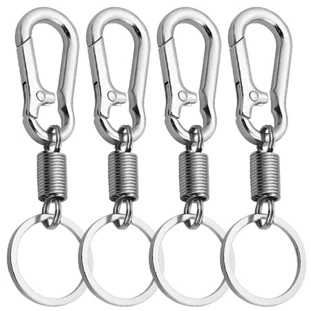 Zinc Alloy Spring Keychain Carabiner Hook - Versatile Climbing Accessory 4pcs