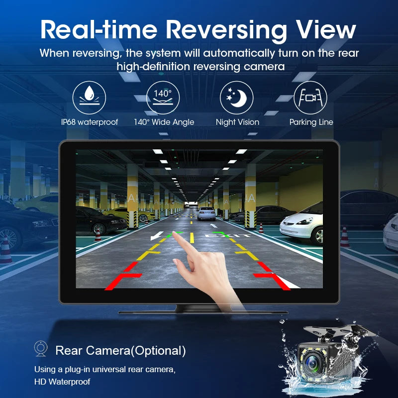 JMCQ 10 Inch CarPlay Screen &ndash; Wireless CarPlay Android Auto