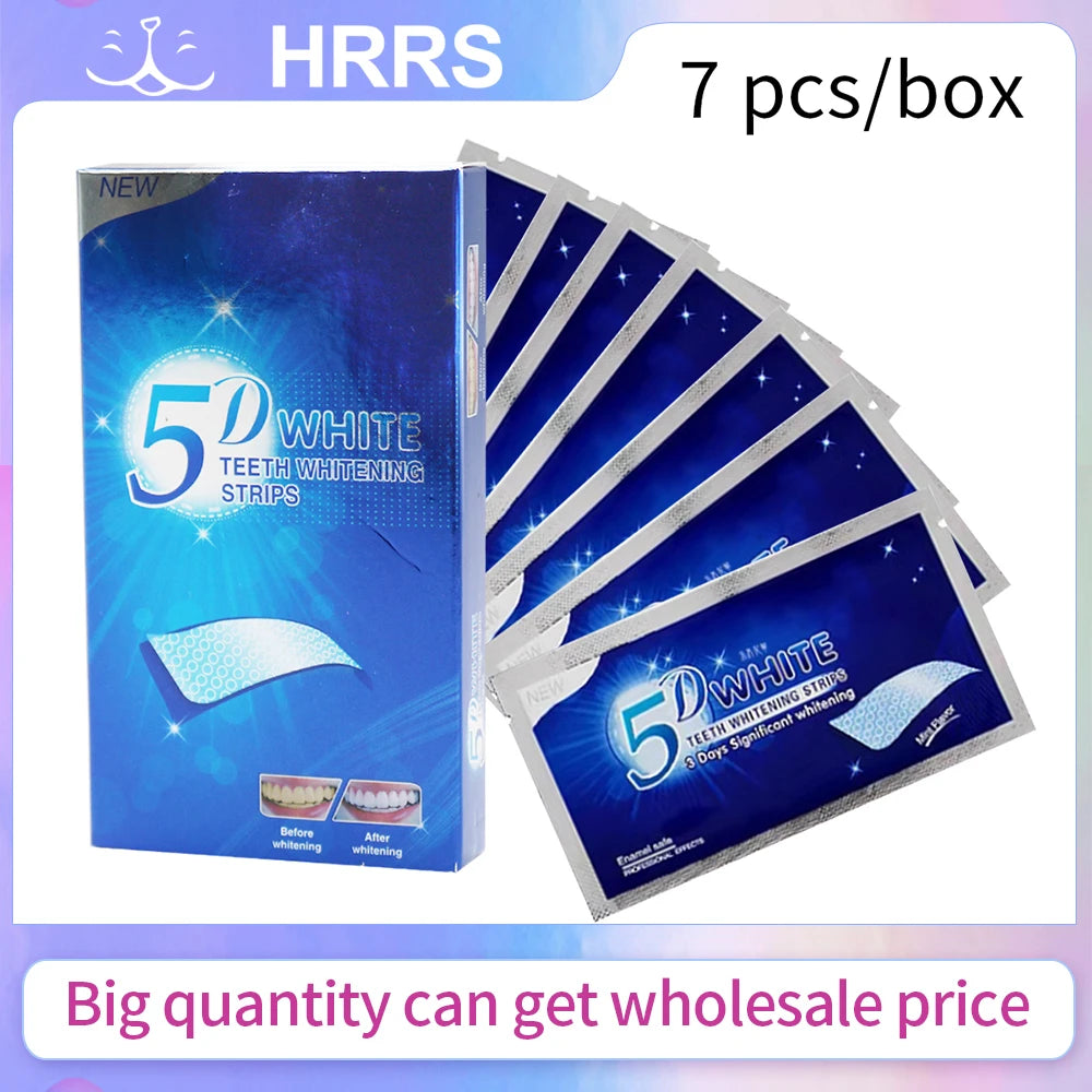 DENHRRS 5D Teeth Whitening Strips &ndash; Effective Stain Removal 1Box