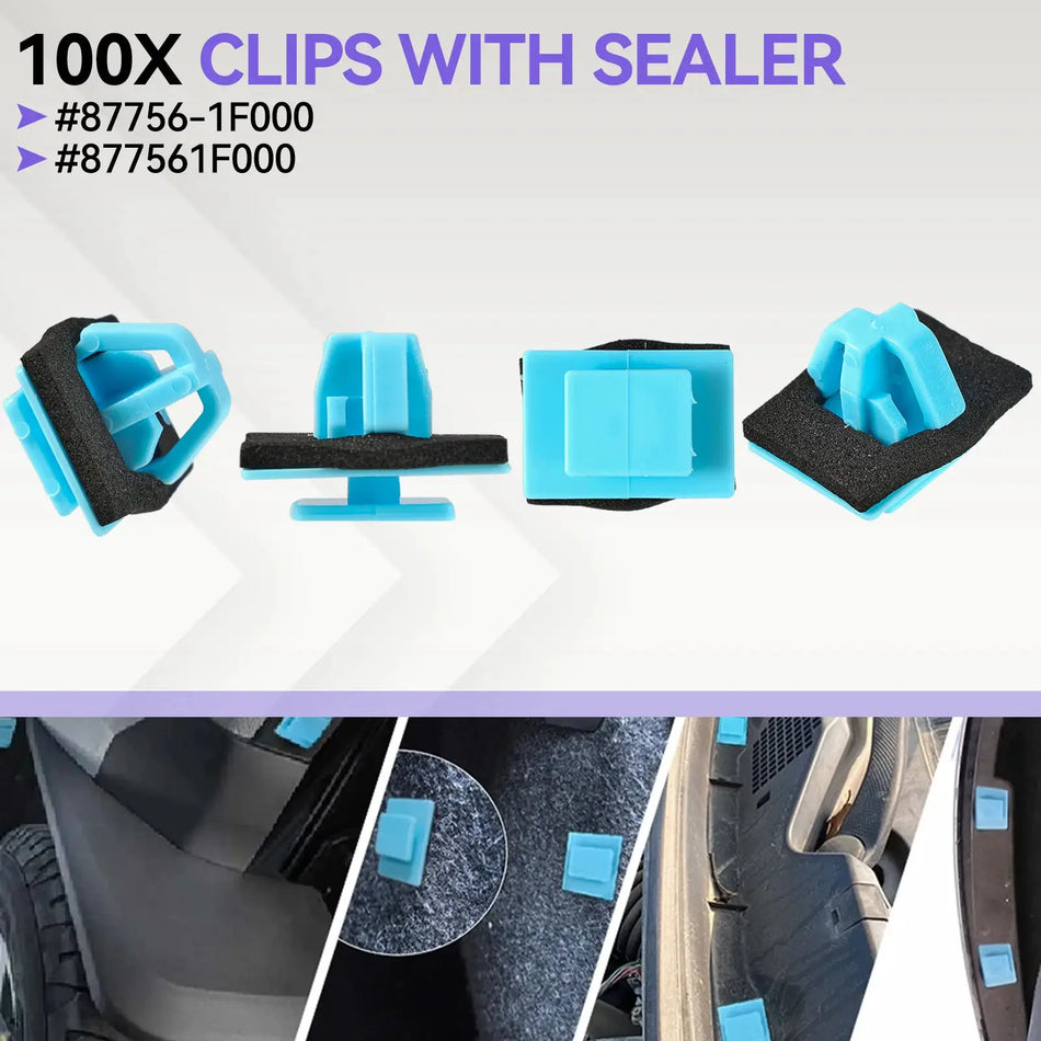 100PCS For Hyundai Santa Fe Tucson KIA Sportage Wheel Arch Trim Clips Fastener 87756-1F000 Replacement Kit by InterCyprus Trading Ltd