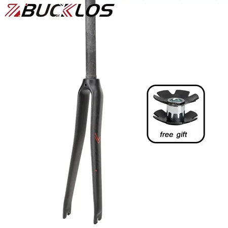 BUCKLOS 700C Road Bike Fork Carbon Fiber Bicycle Fork 28.6 Straight Tube Front Forks Ultralight 700C Fork Fit Quick Release by InterCyprus Trading Ltd