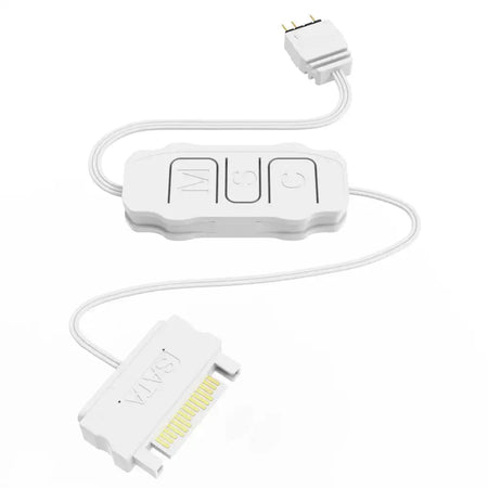 ARGB 5V 3PIN To SATA Cable Light Controller Mini Adapter White