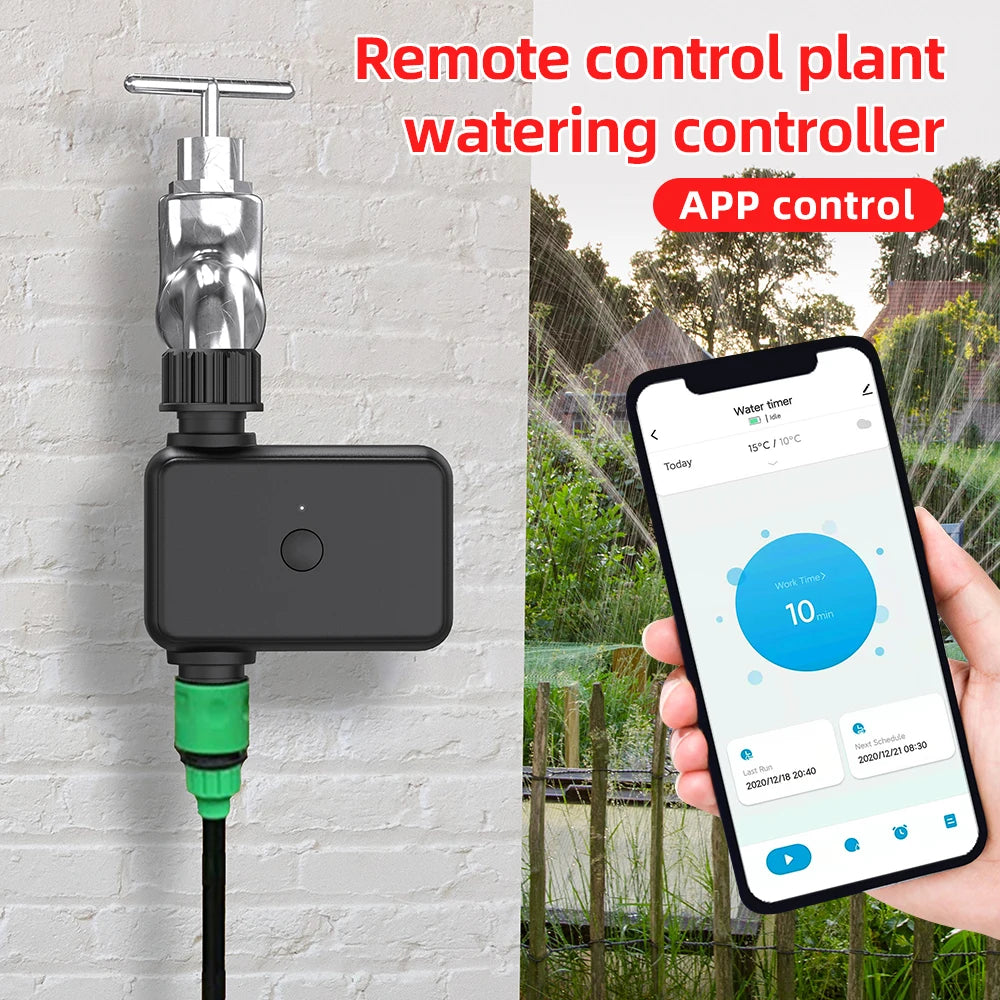 1/2-Way Water Timer &ndash; Smart Auto Irrigation System with Bluetooth and WiFi Compatibility