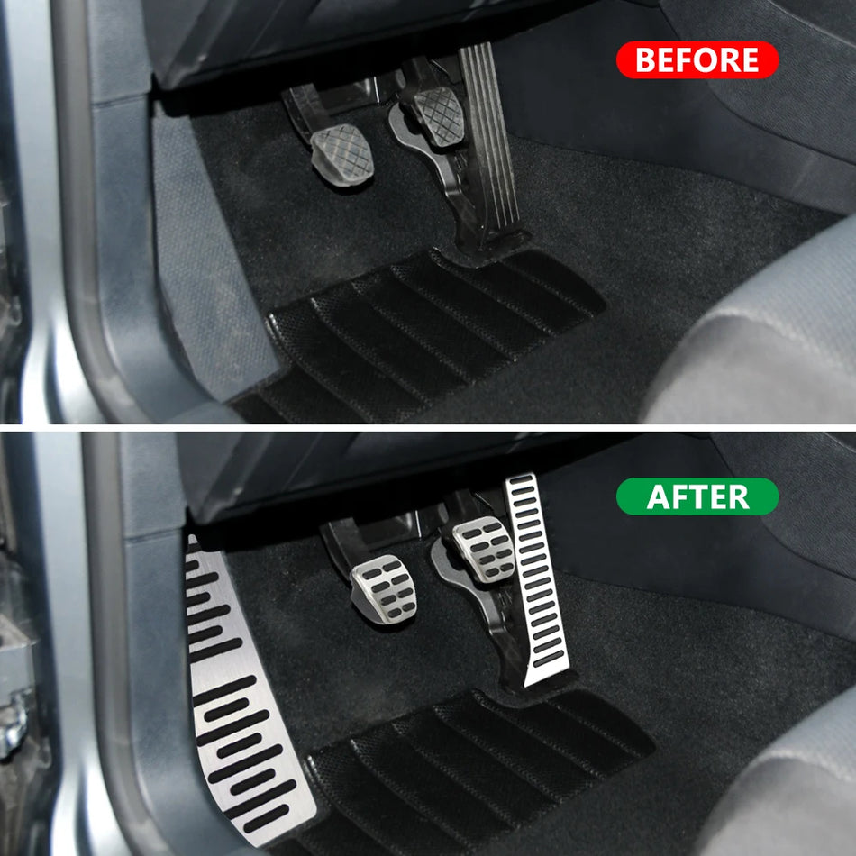 Σετ Πεντάλ Ποδιού για Volkswagen Jetta Golf Passat Beetle από Ανοξείδωτο Χάλυβα με Λαστιχένια Υφή