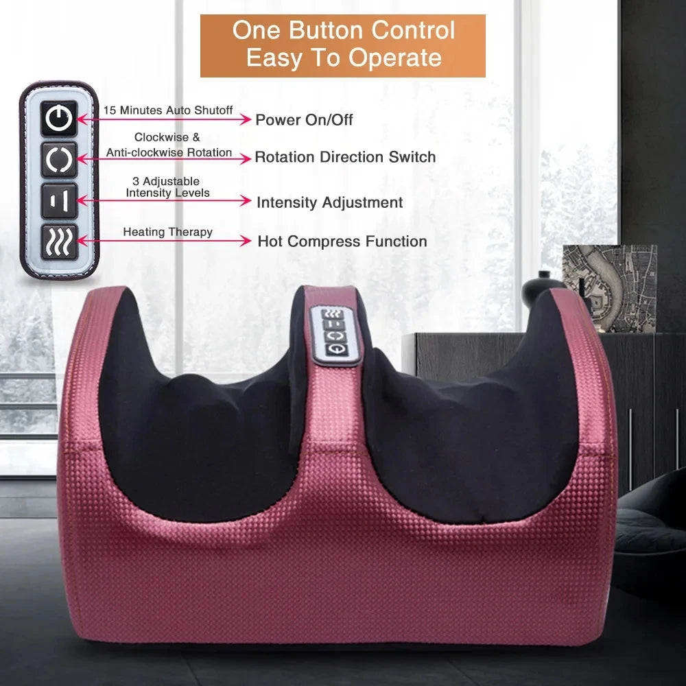 Electric Foot Massager Shiatsu - Deep Tissue Kneading Heat