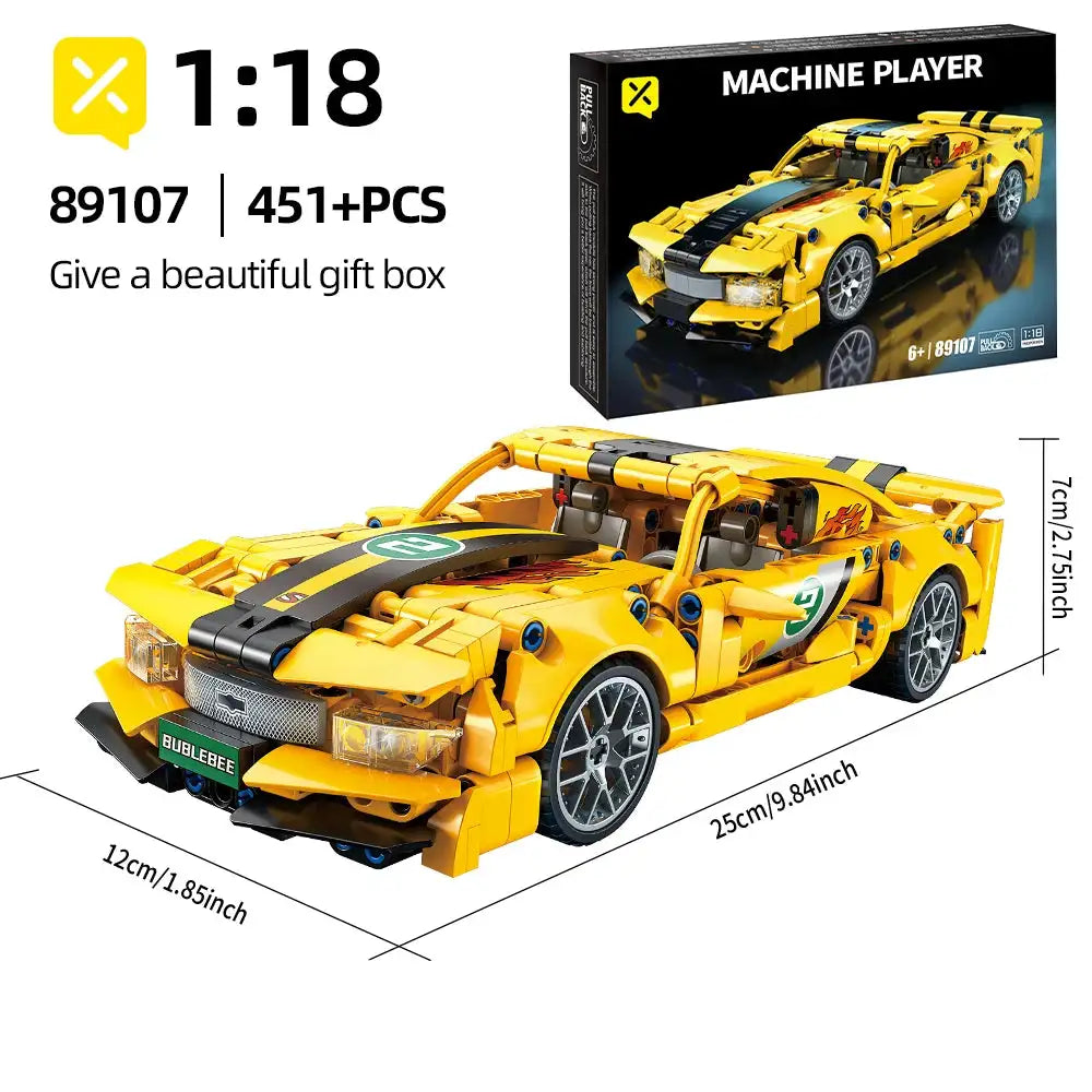 ToylinX 1 18 Scale 451 PCS Lego Compatible Automobile 89107 With Box