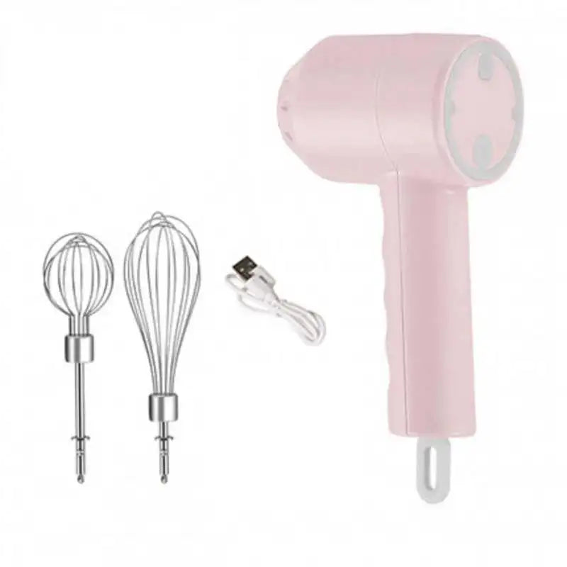 Wireless Portable Hand Blender Electric Food Mixer 3 Speeds Pink / spain